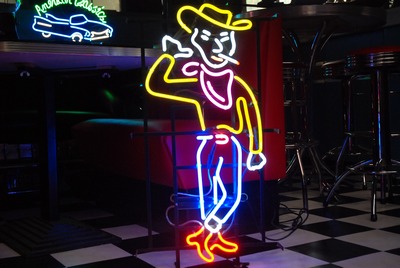 Cowboy neon sign