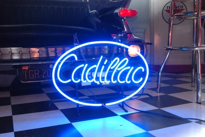 Cadillac neon signing