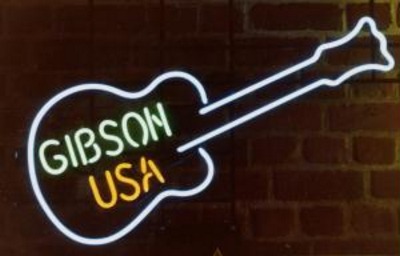 Gibson USA gitaar neon 
