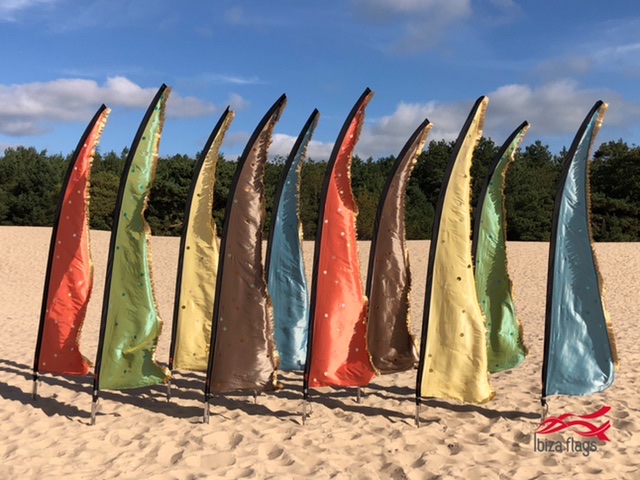 10 beachvlaggen Pastel huren