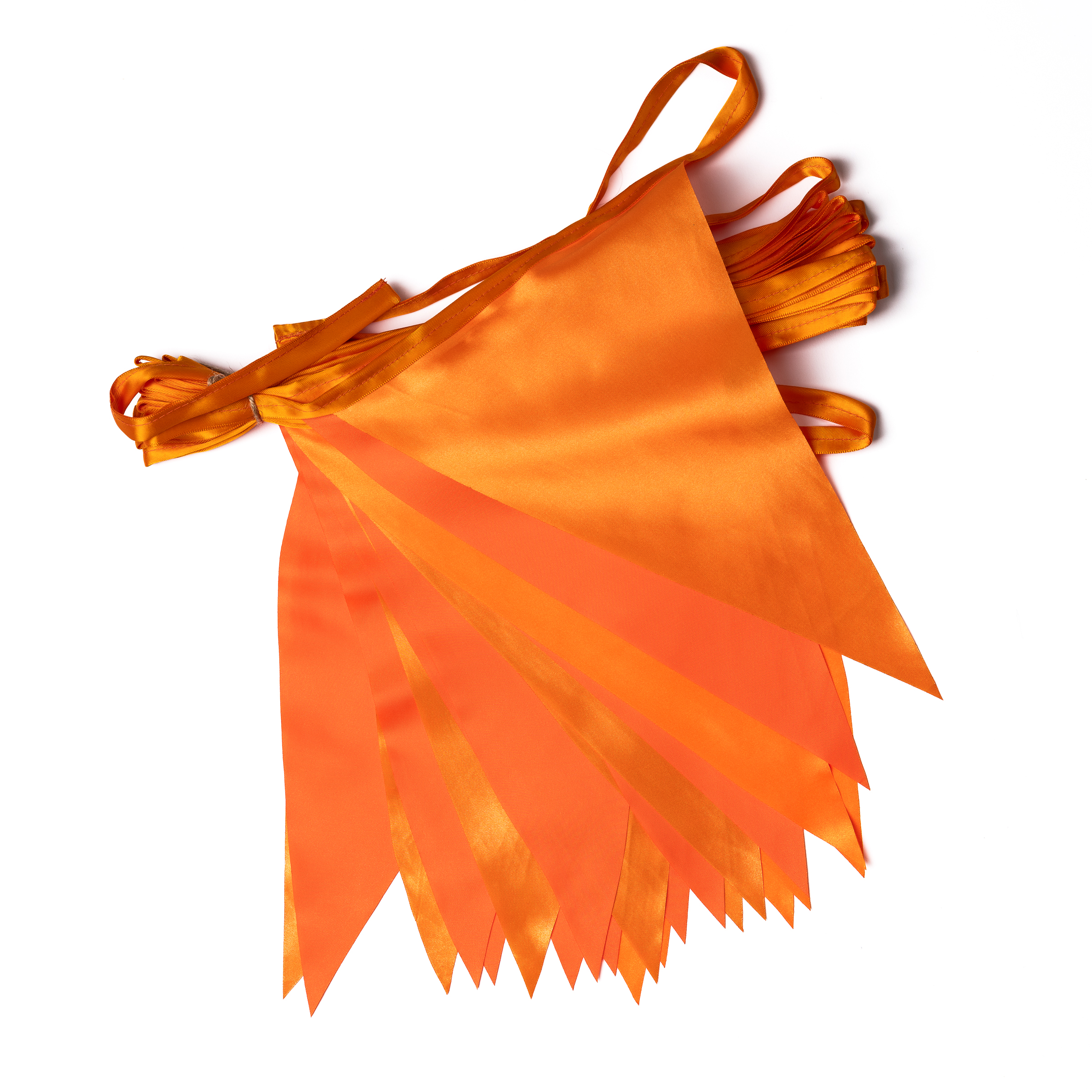Oranje vlaggenlijn satijn (10mtr)