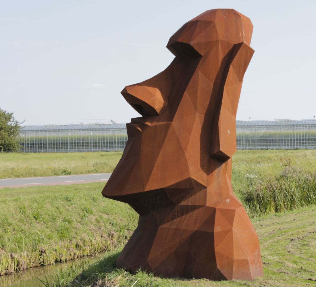 Moai/paaseiland sculptuur | Corten staal